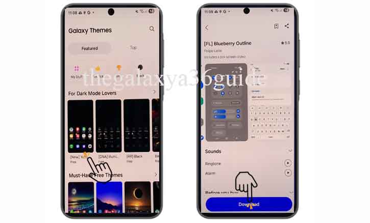 change theme of samsung galaxy a36 5g