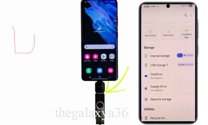 connect usb flash drive to samsung galaxy a36 5g