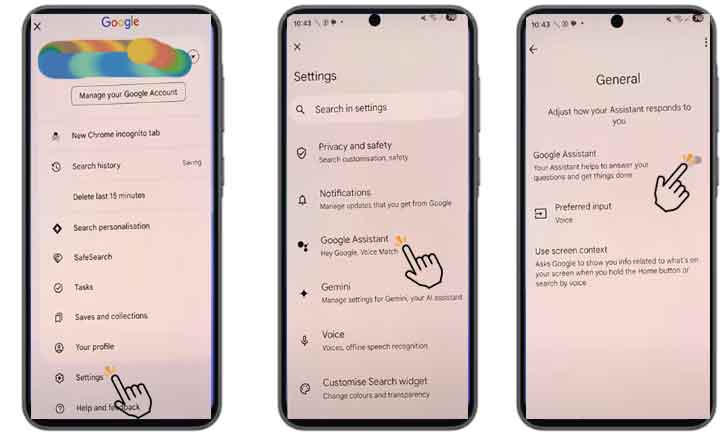 enable google assistant on samsung galaxy a36 5g