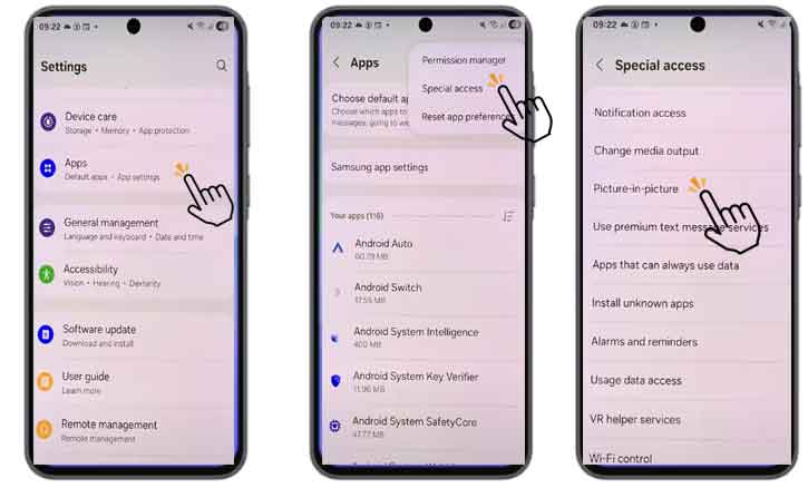enable picture in picture on samsung galaxy a36 5g