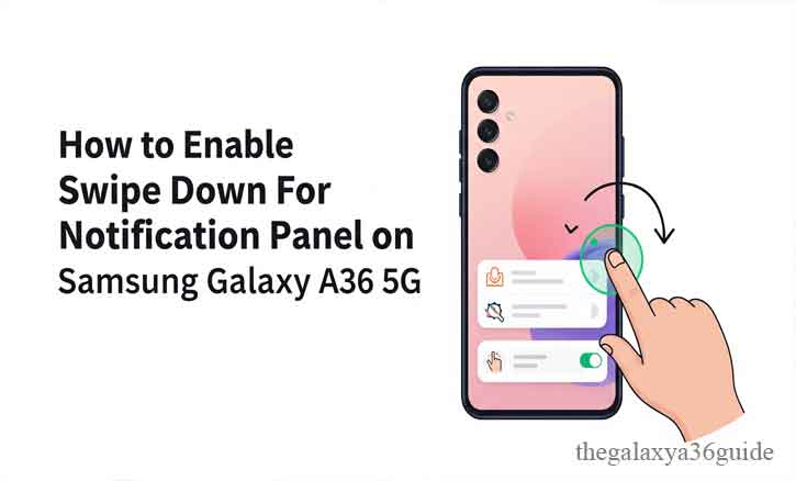 how to enable swipe down for notification panel on samsung galaxy a36 5g