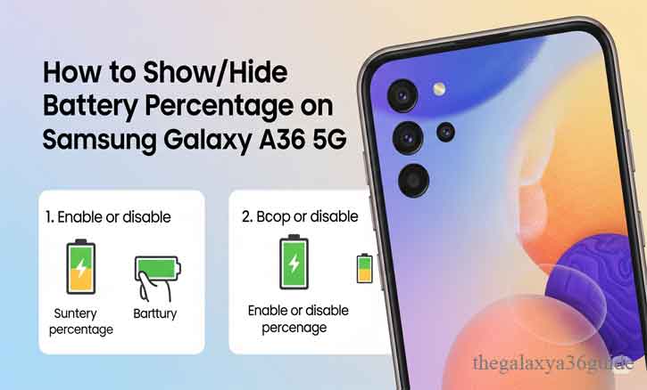 Read more about the article Samsung Galaxy A36 5G: Displaying and Concealing Battery Percentage