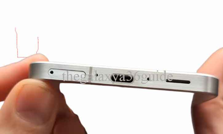 samsung galaxy a36 5g sim card tray location