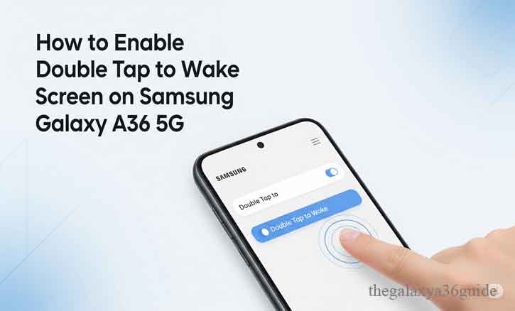 how to enable double tap to wake screen on samsung galaxy a36 5g