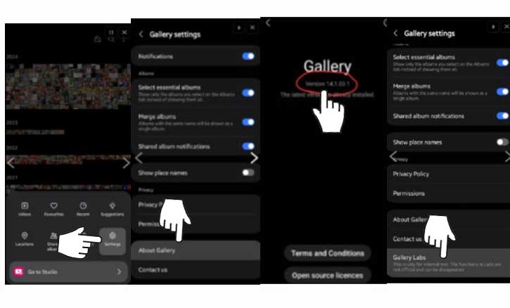 enable gallery labs on samsung galaxy a36 5g