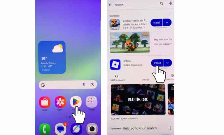 install roblox on samsung galaxy a36 5g