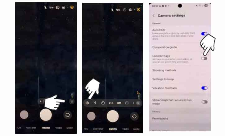 add location to photo on samsung galaxy a36 5g